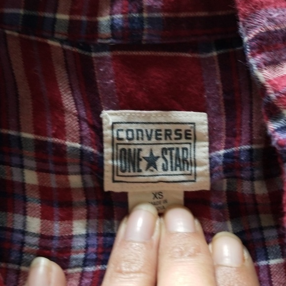 XS Converse Button Down Blouse - Picture 2 of 3